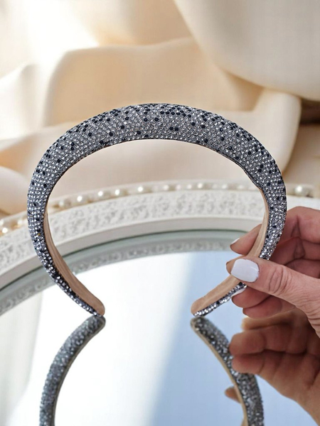 Royalfashion plaukų lankelis su kalnų kristalais ir perlais Bianka