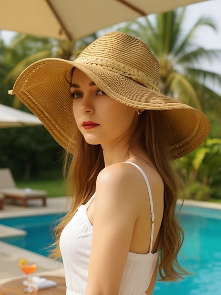 Royalfashion Moteriška šiaudinė skrybėlė Falina