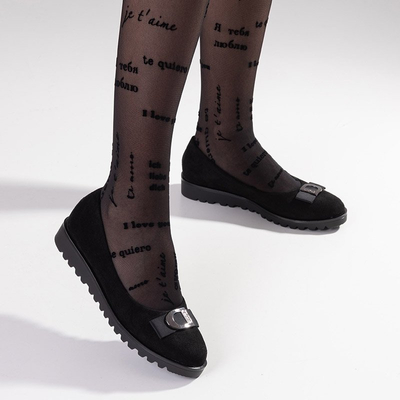 Черные женские балетки Larona