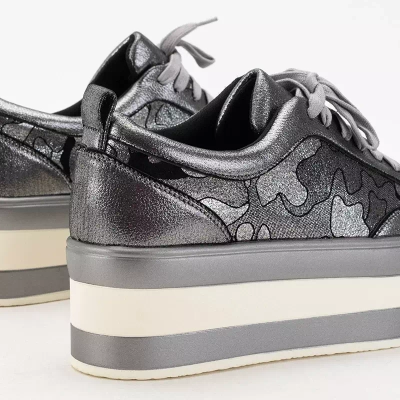 OUTLET Pilki moteriški batai Exira platformoje - Avalynė