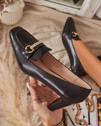 Черные женские насосы-мокасины Kolalic- Footwear