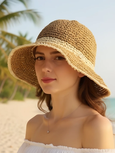 Royalfashion Moteriška šiaudinė skrybėlė Sun Bloom