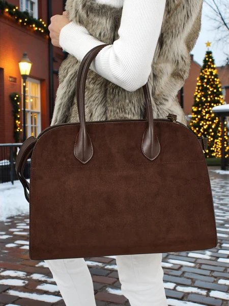 Moteriška pirkinių rankinė Dorelle iš eko zomšos