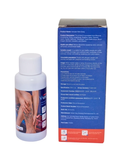 Purškalas, palengvinantis venų varikozės simptomus