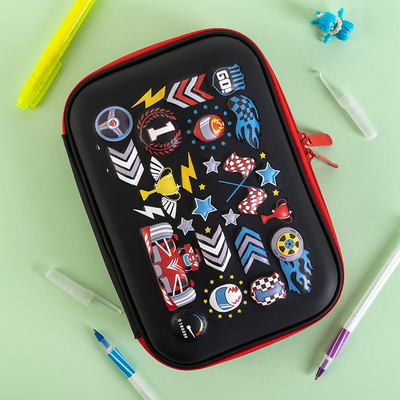 Vaikiškas juodas pieštukų dėklas - Priedai