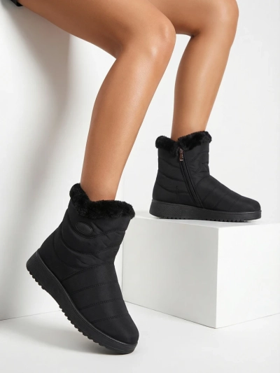 Moteriški Aulinukai „Diana“ Juodi Tekstiliniai Patogūs Žiemai