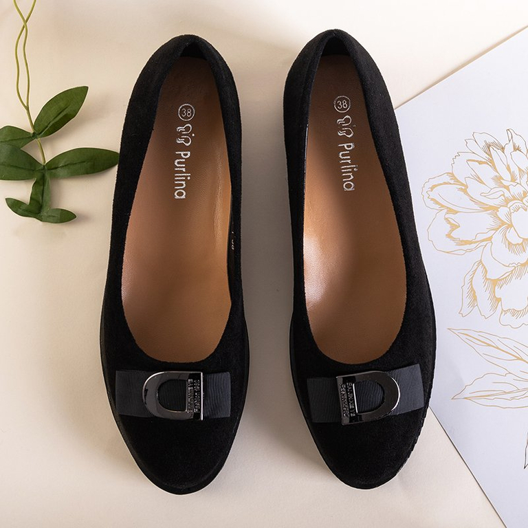 Черные женские балетки Larona