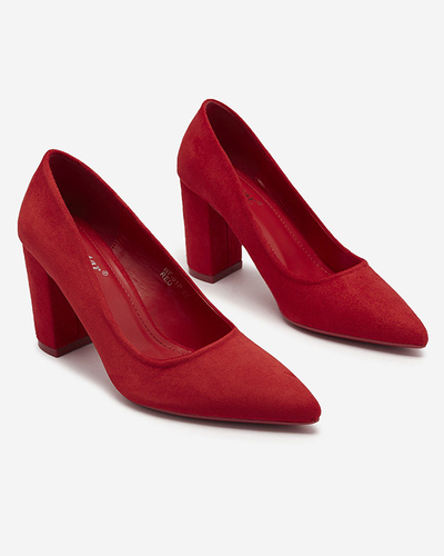 Красные женские босоножки из эко-замши Duttos- Footwear