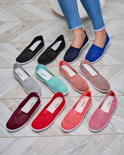 Ажурные красные тканевые кроссовки Sadola - Обувь