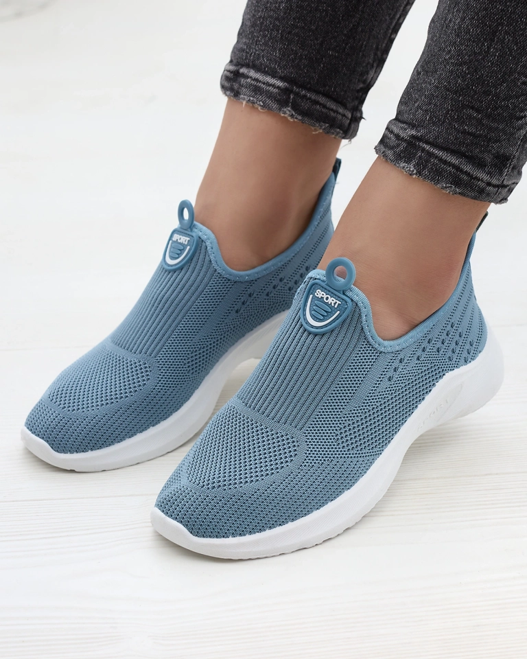 Mėlyni moteriški medžiaginiai sportiniai bateliai Regika - Avalynė