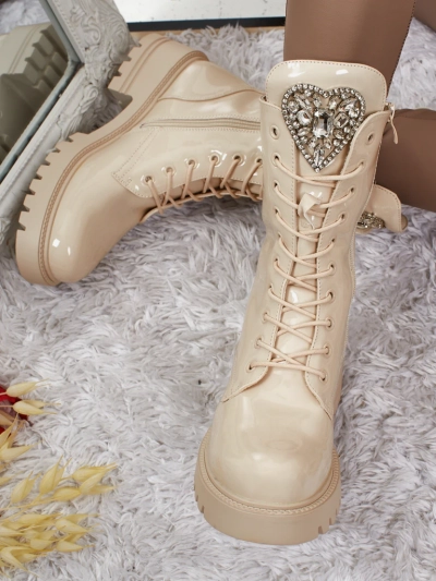 Lakieruoti šnuoruojami moteriški aulinukai Emelune