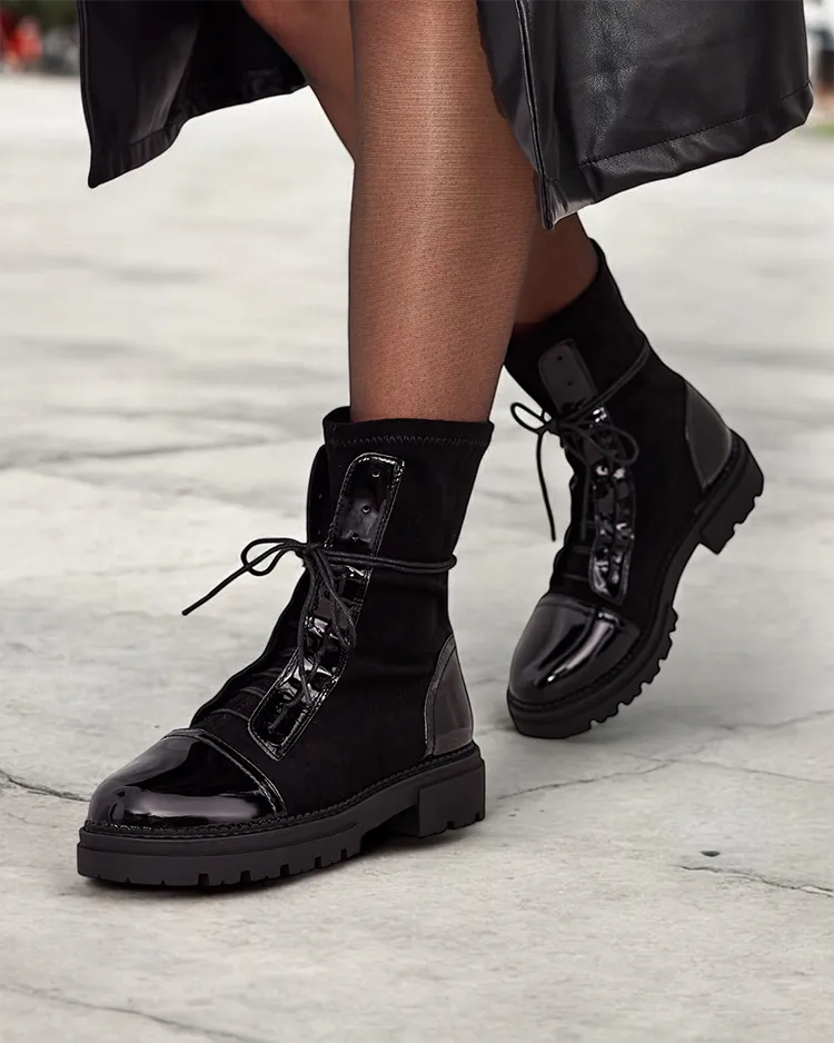 Женские ботинки на шнуровке Royalfashion Rouler