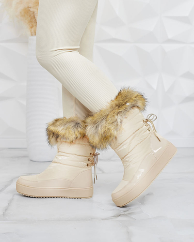 Royalfashion Светло-коричневые ботинки-слипы a'la snow boots for women Gomllo