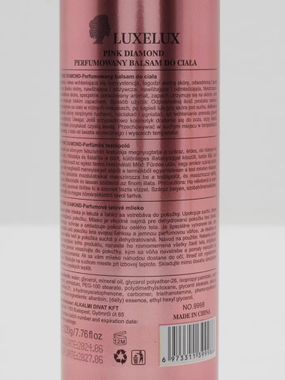 Luxelux Kvepiantis kūno balzamas Rožinė deimantas 220 g