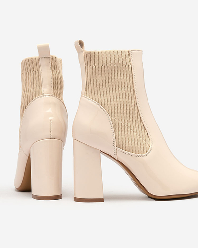 Royalfashion Белые женские сапоги на шпильке Lady Jeny