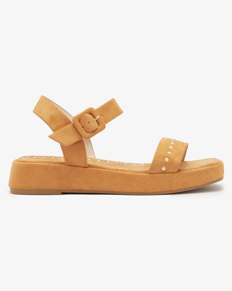 Rudi moteriški sandalai su akmenukais Franssia - Avalynė