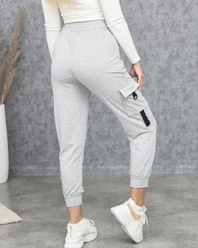 Светло-серые толстовки-карго - Одежда