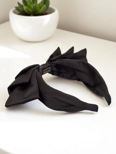 Royalfashion Satininė plaukų juosta su kaspinu Celine