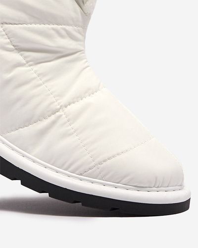 Белая женская обувь a'la сноубутсы Amirfu- Footwear
