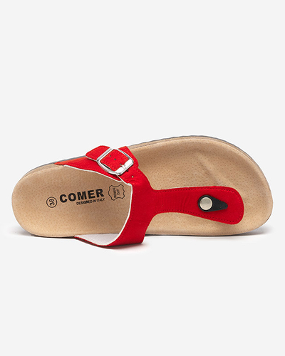 Красные женские шлепанцы Sodifo