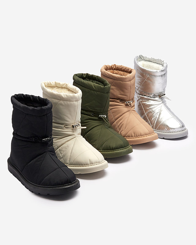Juodi moteriški apšiltinti batai a'la snow boots Kaliolen - Avalynė
