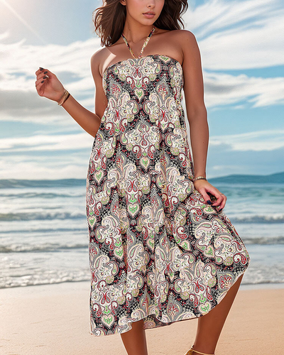 Royalfashion Moteriška midi suknelė su raštu