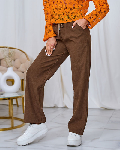 Женские вельветовые брюки Royalfashion Brown