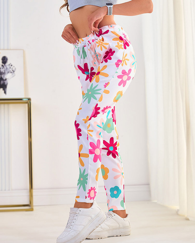 Royalfashion Женские брюки из цветочной ткани