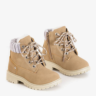 Jasnobrązowe dziecięce trapery Valdem - Obuwie