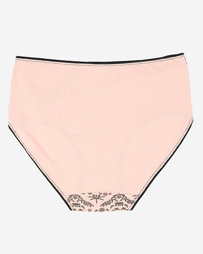 Moteriškos kelnaitės su raštu rožinės spalvos PLUS SIZE- Apatiniai