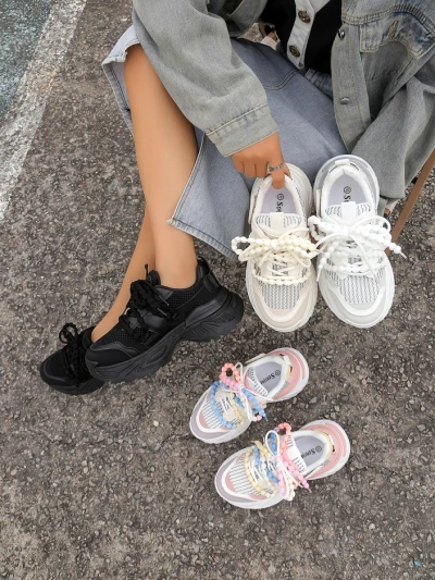 Royalfashion Moteriški sportiniai sneakersai storesniu padu Loness