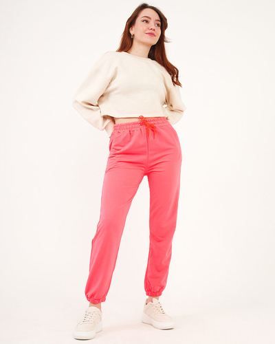 Спортивные штаны неоново розового цвета