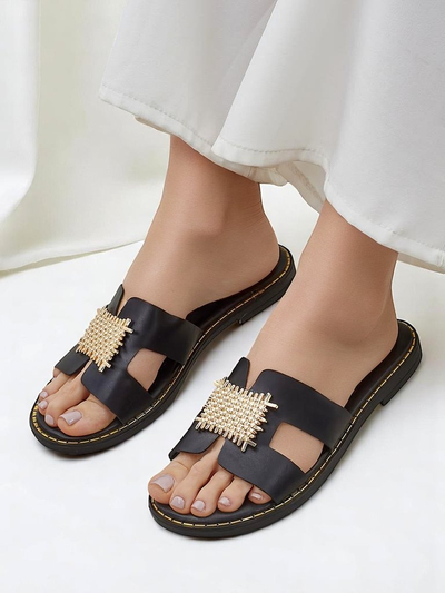 Royalfashion женские украшенные шлёпанцы Crattes