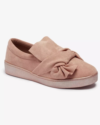 Rausvi moteriški ekovamzos sportbačiai Bliwix - Avalynė