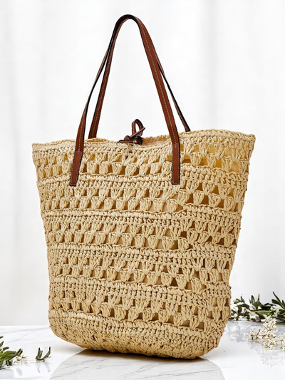 Royalfashion Большая женская сумка из соломы Natural Classic