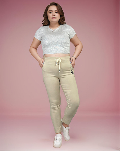Royalfashion Moteriškos medžiaginės kelnės PLUS SIZE