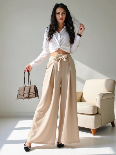 Royalfashion Широкие женские брюки