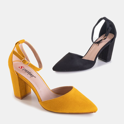 Черные женские туфли на каблуках Luxuriance