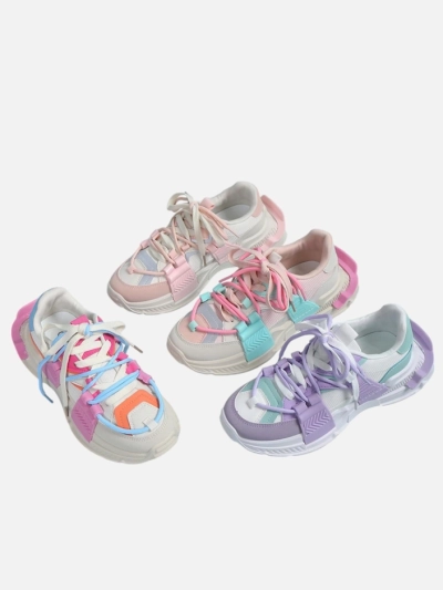 Royalfashion Moteriški sportiniai sneakersai su gumos įdėklais Bubble