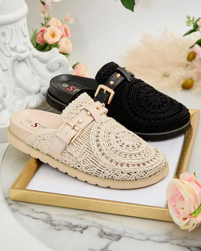 Royalfashion Женские шлепанцы с вышивкой Leronip
