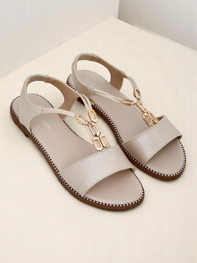 Royalfashion Damskie sandałki z ozdobnymi paseczkami Siena Glow