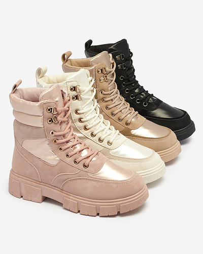 Черные женские утепленные ботинки-трапперы Kasemi- Footwear