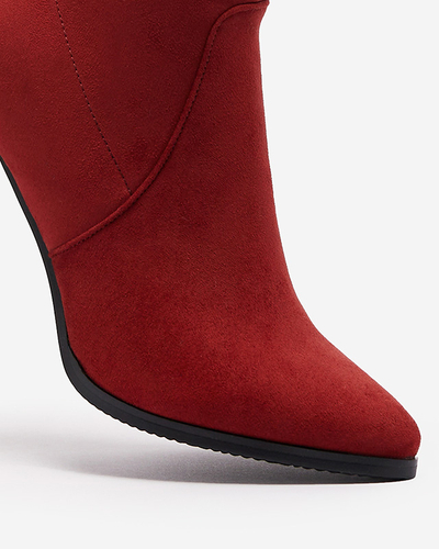 Bordo spalvos moteriški apšiltinti aukštakulniai Vatarin - Avalynė