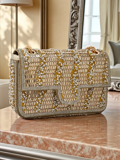 Auksinė rankinė „Elegancia Fiori“
