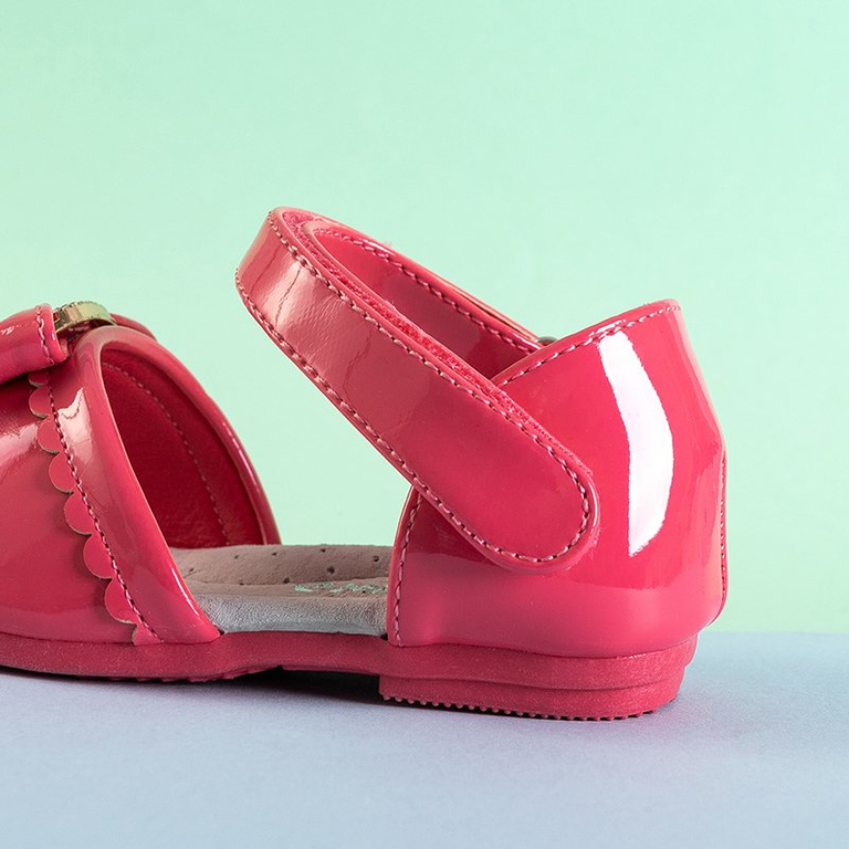 Розовые детские босоножки с бантиком Ksenia