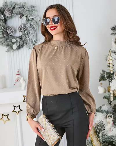 Royalfashion Moteriška marškiniai su deimantais