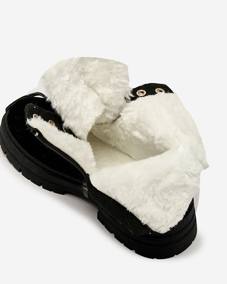 Royalfashion Женские утепленные ботинки-трапперы черного цвета Radoras