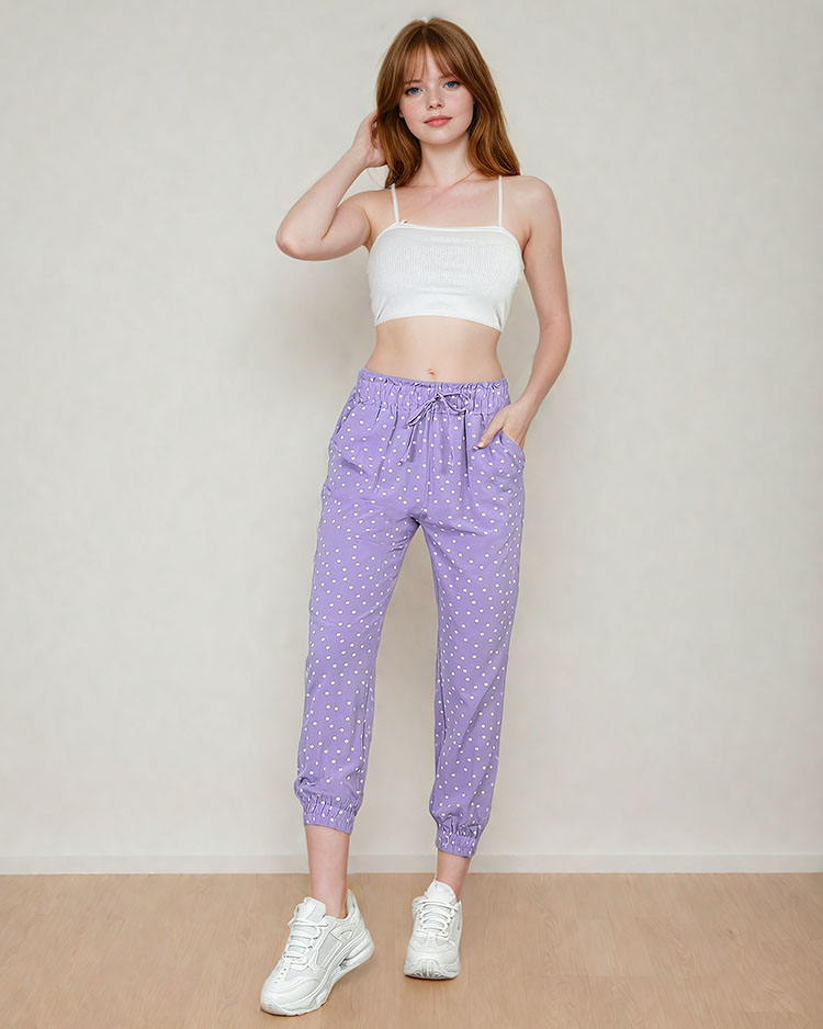 Royalfashion Женские брюки из цветочной ткани