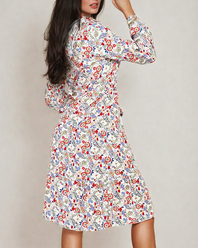 Royalfashion Женское узорчатое платье миди