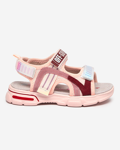 Rožinės mergaitiškos basutės su holografiniais intarpais iš Heilol - Footwear